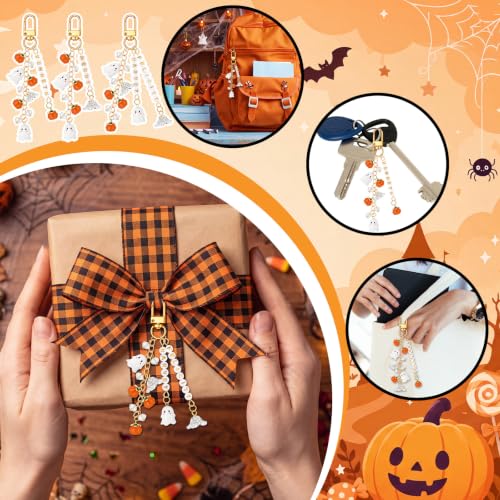 Kenning 581pcs Halloween Ghost Charms Keychain Making Kit DIY - style: Ghost