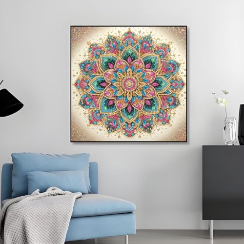 Mandala Flower Special Shaped Diamond Art Kits For Adults,DIY Wall Art Kits - color: YP028