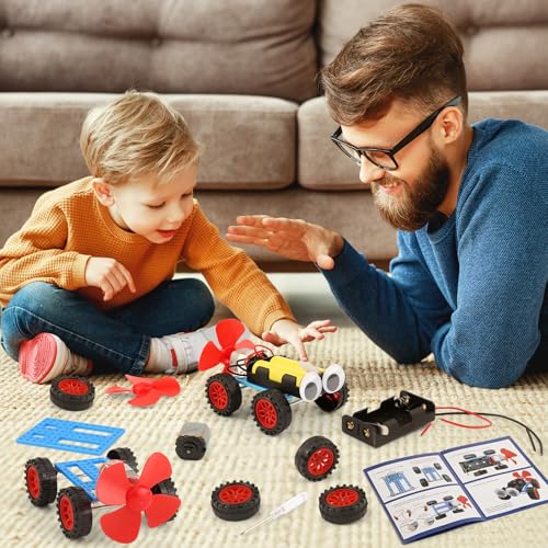 STEM Science Kits for Kids, 5 Set Wind Powered Car for Boy Toys Bulk Gifts