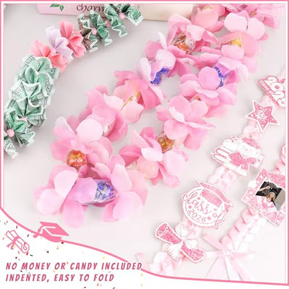 Money Leis for Graduation 2026 - Graduation Leis 2026 Pink Graduations Leis - color: Money Leis - Pink