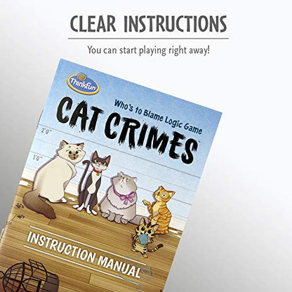 Think Fun Cat Crimes Brain Game and Brainteaser for Boys and Girls Age 8 and Up - A Smart Game with a Fun Theme and Hilarious Artwork, (1550)