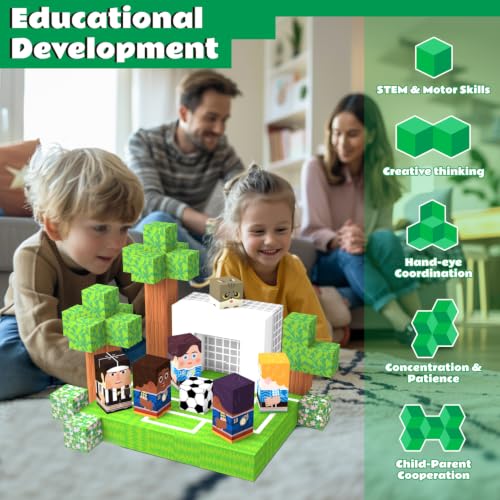 100PCS Magnetic Building Blocks, Sensory Stacking Toys for Kids Ages 3+ - color: Soccer Game