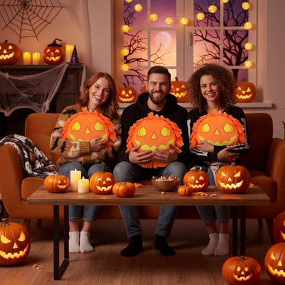 Weysat 6 Sets Halloween Pumpkin Tied Pillow Craft Kit Jack-o'-Lantern - style: Halloween Pumpkin