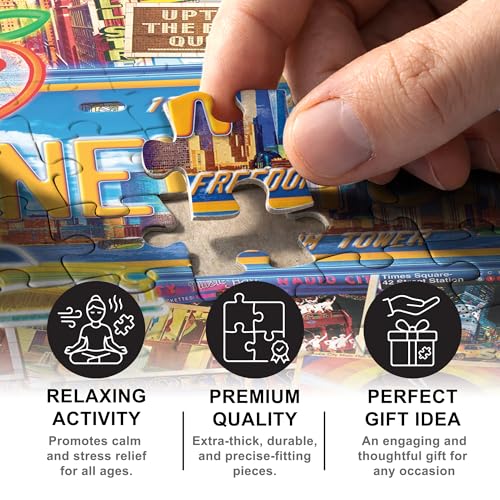 MasterPieces - 550 Piece Jigsaw Puzzle, New York, Fun for Adults, Family, Kids, 18" x 24" - style: New York
