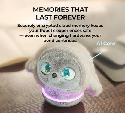 AI Pet Interactive Robotic Companion Robot, Emotional Support for Kids and Adults, AI Desk Emo Robots, Anxiety Relief Comfort Gift (Including Colorful Charging Base)