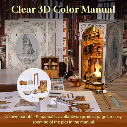 CCCDF Public Library Book Nook Kit, DIY Miniature House Kit for Adults - color: Public Library