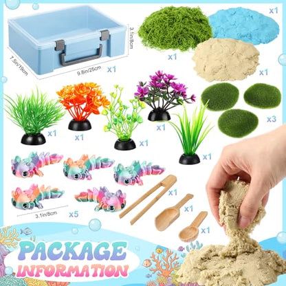 Jenaai Axolotl Sensory Bin Axolotl Sandbox Sand Kit Sensory Bin Filler Toy - style: Axolotl