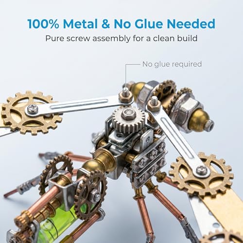 3D Metal Puzzles for Adults Teens-160+Pcs-Mechanical Bee Insect Models-3 Hours to Build-Ideal for Birthday Gifts and Decorations(Mechanical Bee B) - style: Mechanical Bee B