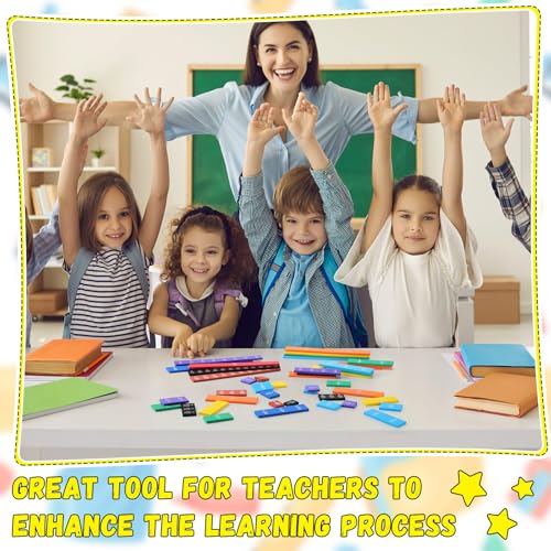 Sayglossy 12 Sets Fraction Tiles Sets for Math Fraction Manipulatives Montessori Math Materials EVA Foam Algebra Tiles Games for Classroom Teaching Aids, Homeschool Supplies