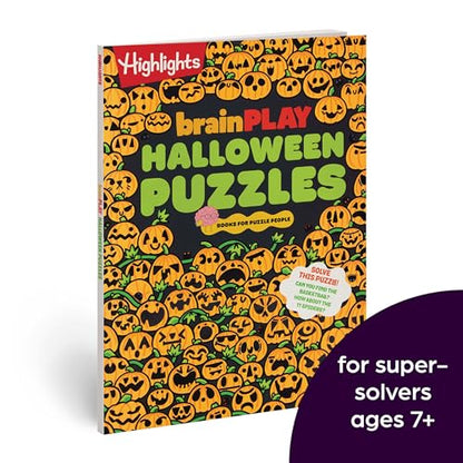 brainPLAY Halloween Puzzles: A Challenging Halloween Activity Book for Kids Ages 7 and Up with Over 200 Puzzles, Logic Games, Mazes and Hidden ... Spook-tacular Fun (brainPLAY Puzzle Books)
