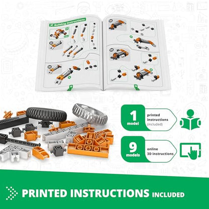 Engino: Discovering STEM - How Cars Work: Technology of Machines - 10 Model Toy Vehicle Brick Building Set, Snap-Fit Construction, Experiment, Kids 9+ - style: How Cars Work