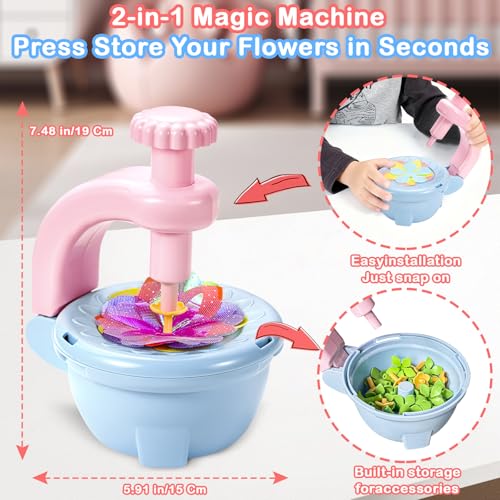 Fabric Flower Bouquets Toys for 3+, Flower Making Kit, DIY Arts and Crafts - size: Number of flowers（100pcs）
