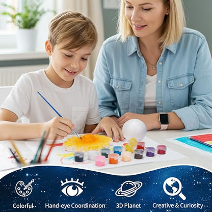 Pllieay 3D Solar System Model Kit, Solar System Kit with Display Box