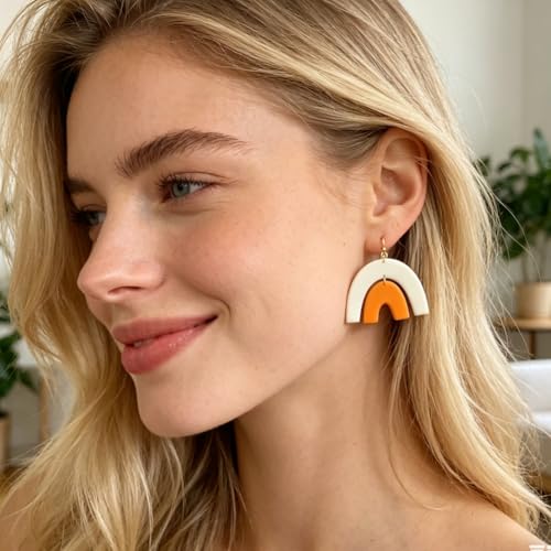 25Pcs Geometric Polymer Clay Cutters Set Circle Abstract Clay Earrings Cutters for Adults Polymer Jewelry Cutter with Earrings Accessories DIY Craft Supplies