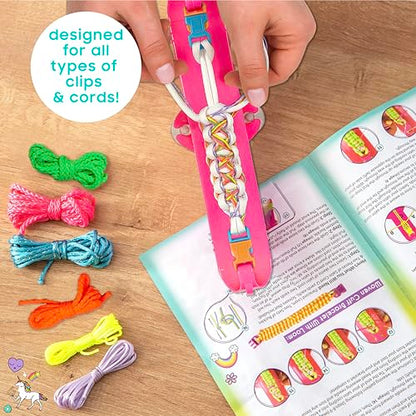 Just My Style Rainbow Bracelet Maker, Jewelry Making Kit with Easy-to-Use Bracelet Maker Tool, Friendship Bracelet Kit, 6 Year Old Girl Gifts, Gifts for Girls, Bracelet Making Kit for Girls - color: Rainbow Bracelet
