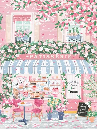Ekuxom 5D Diamond Art Kits for Adults-Sakura City Diamond Painting - color: Sakura
