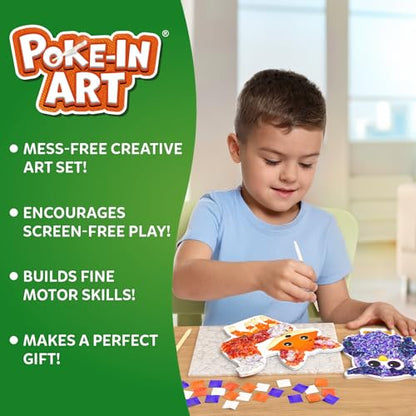 Skillmatics Poke-in Art – Animals, Wood Craft Kit, Gift for Boys & Girls - style: 4. Animals