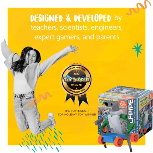 Thames & Kosmos ReBotz: Halfpipe - The Shredding Skater Robot | Build a Wacky Motorized Robot! | Collect All 4 | Combine to Make New Robotic Creations | Great Stocking Stuffer, Easter Basket Goodie - style: Halfpipe - The Shredding Skater Robot