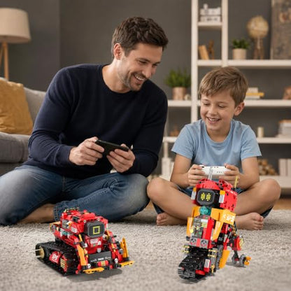 5 in 1 Stem Robot Building Kit for Kids,Remote & App Robot,896 Pcs