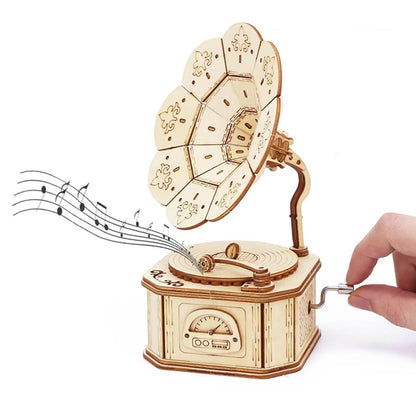 Music Park 3D Wooden Puzzle, Phonograph Music Box - color: Phonograph