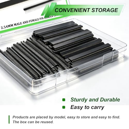 82pcs 2.54mm Male and Female Pin Header Connector 40Pin Breakaway Pin Header and PCB Board Pin Header - size: 82pcs-2.54mm Male & Female Pin Header Connector
