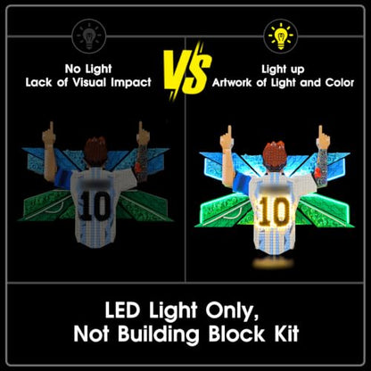 LED Light Set Compatible with Lego Lionel Messi – Celebration 43018 Set, Light Kit for Lego 43018 Building Blocks Model, Not Included The Model Set - color: 43018 Lionel Messi – Celebration Set