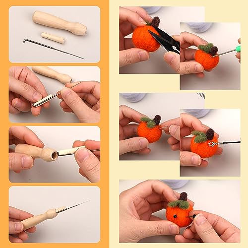 SOCNITC 45 Colors Needle Felting Kits Needle Felting Supplies with Tools - color: 45 Colors