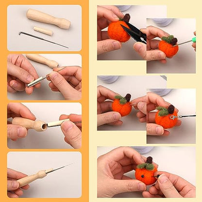 SOCNITC 45 Colors Needle Felting Kits Needle Felting Supplies with Tools - color: 45 Colors