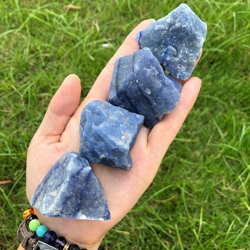 Zenkeeper 1 Lb Large Rough Blue Aventurine Stone, Natural Blue Aventurine Crystal Stone Mineral Specimen Gemstone Healing Crystals and Stones - color: Blue Aventurine