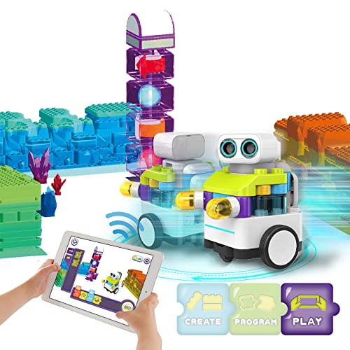 BOTZEES Classic Plus Coding Robots for Kids, Remote Control Robot, 8 in 1 AR STEM Toys for 4+ Years Old Kids (APP Based, iOS, Android and Kindle Fire Compatible)