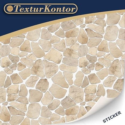 3 Sheets Self Adhesive Floor Tiles for Dollhouse 1:12 Scale (Sandstone Mosaic) - style: Sandstone Mosaic
