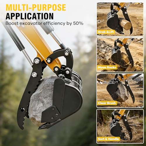 Mini Excavator Hydraulic Thumb Attachment for 2 Ton Excavators