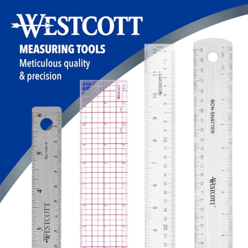 Westcott Nickel-Plated Ball Bearing Compass with Pencil, Professional Style, Back-to-School Supplies, Draws Circles up to 13 Inches in Diameter - size: Ball Bearing
