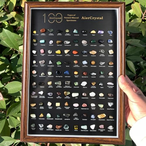 100Pcs Mixed Raw Crystal Mineral Specimens Natural Rock Collection Kit - color: 100pcs Mineral Specimens Set