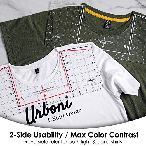 Tshirt Ruler Guide for Heat Press, XL Vinyl HTV DTF Alignment Tool - size: Original Model (1 pack)