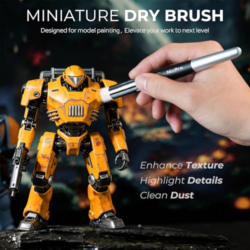 Nicpro Miniature Paint Brushes Drybrush - 31PCS Model Paint Brush Set - size: 31 PCS