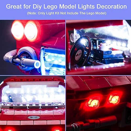 Upgraded Led Light Kit for Lego Icons Corvette Building Set, Compatible with Lego 10321 (Model Not Included) - style: Light Kit Lego 10321