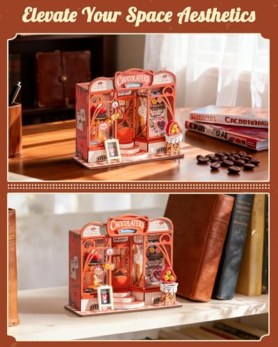 Rolife Chocolate Shop DIY Miniature House Kit - color: Sweet Chocolate Shop