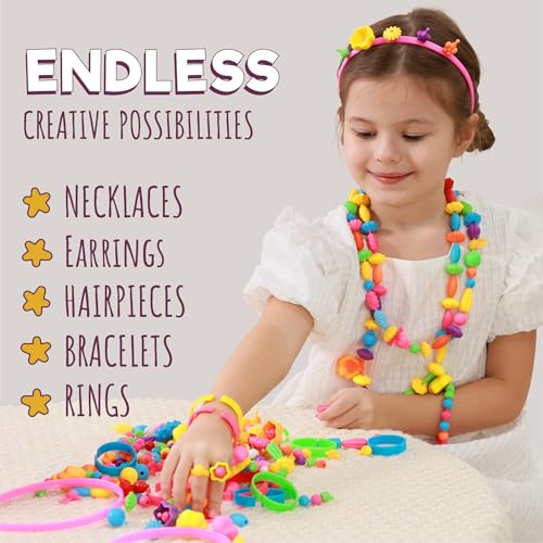 Orian Jewelry Making Kit for Girls, 850+ Pop Beads, Bracelet & Necklace - size: 850+ Piece Set