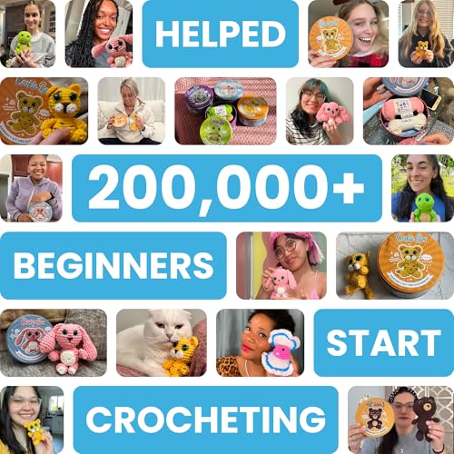 Cookie Box Crochet Kit for Beginners, Leopard Leo - color: Yellow