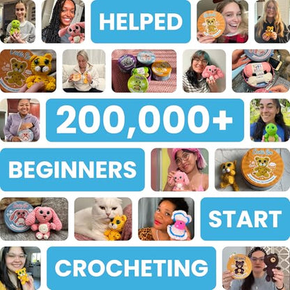Cookie Box Crochet Kit for Beginners, Leopard Leo - color: Yellow