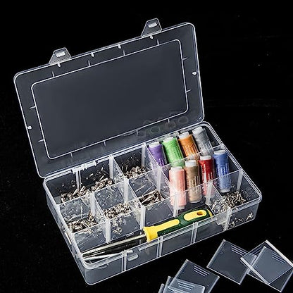 Gospire 2PCS 15 Large Grids Clear Plastic Box Organizer Storage Container - color: Clear-15 Grids*2