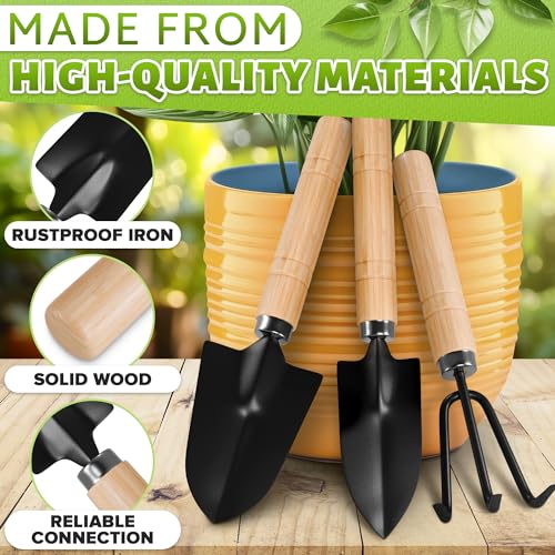 Mini Garden Tools for House Plants, Mini Shovel, Trowel & Hand Rake