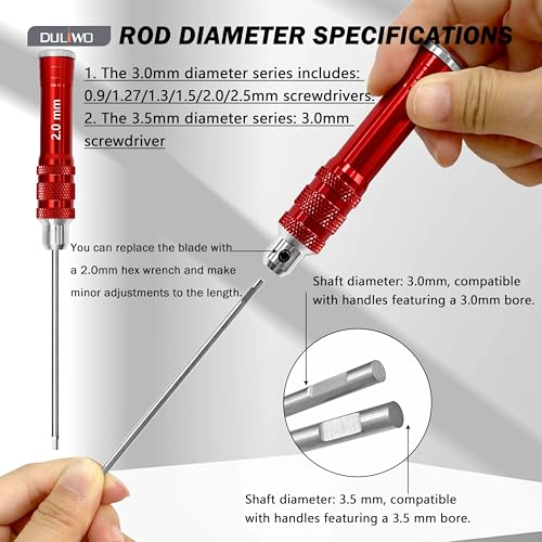 RC Hex Driver Screwdriver Bits 0.9–3.0mm Replacement 7PCS - color: 7-pcs Hss Bits
