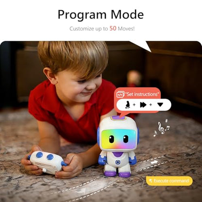 GILOBABY Programmable RC Robot Toy for Kids, Rechargeable STEM Astronaut - color: Purple