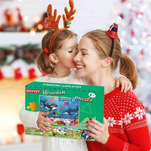 Puzzles for Kids Ages 4-8, Wooden Jigsaw Puzzles 48 & 60 Pieces, 6 Pack