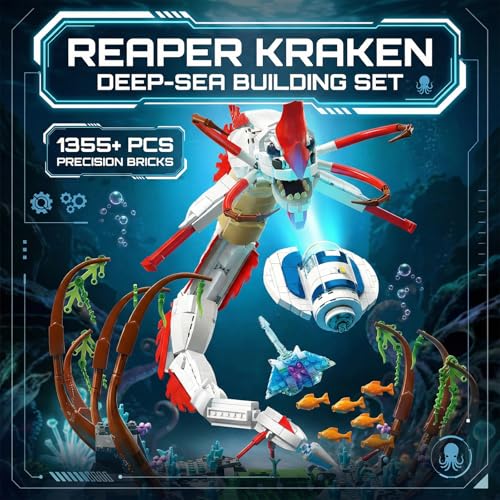 Mechanical Kraken Building Block Set Model Kit - color: Kraken
