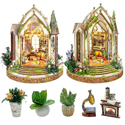 Book Nook Kit DIY Miniature House 3D Wooden Puzzle - Dreamland Floral Studio - color: Dreamland Floral Studio