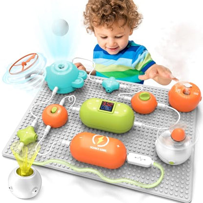 STEM Toys Electronic Circuits Kit + Programming Science Kit for Kids Ages 4-12 | 300+ Experiments & 36 Models | Learn Coding, Solar Power, Sensors | Gift for Boys & Girls