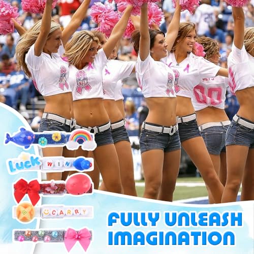 JOICEE 80 Set Cheer Pins Spirit Clips DIY Cheer Clothes Pins Kit - color: White